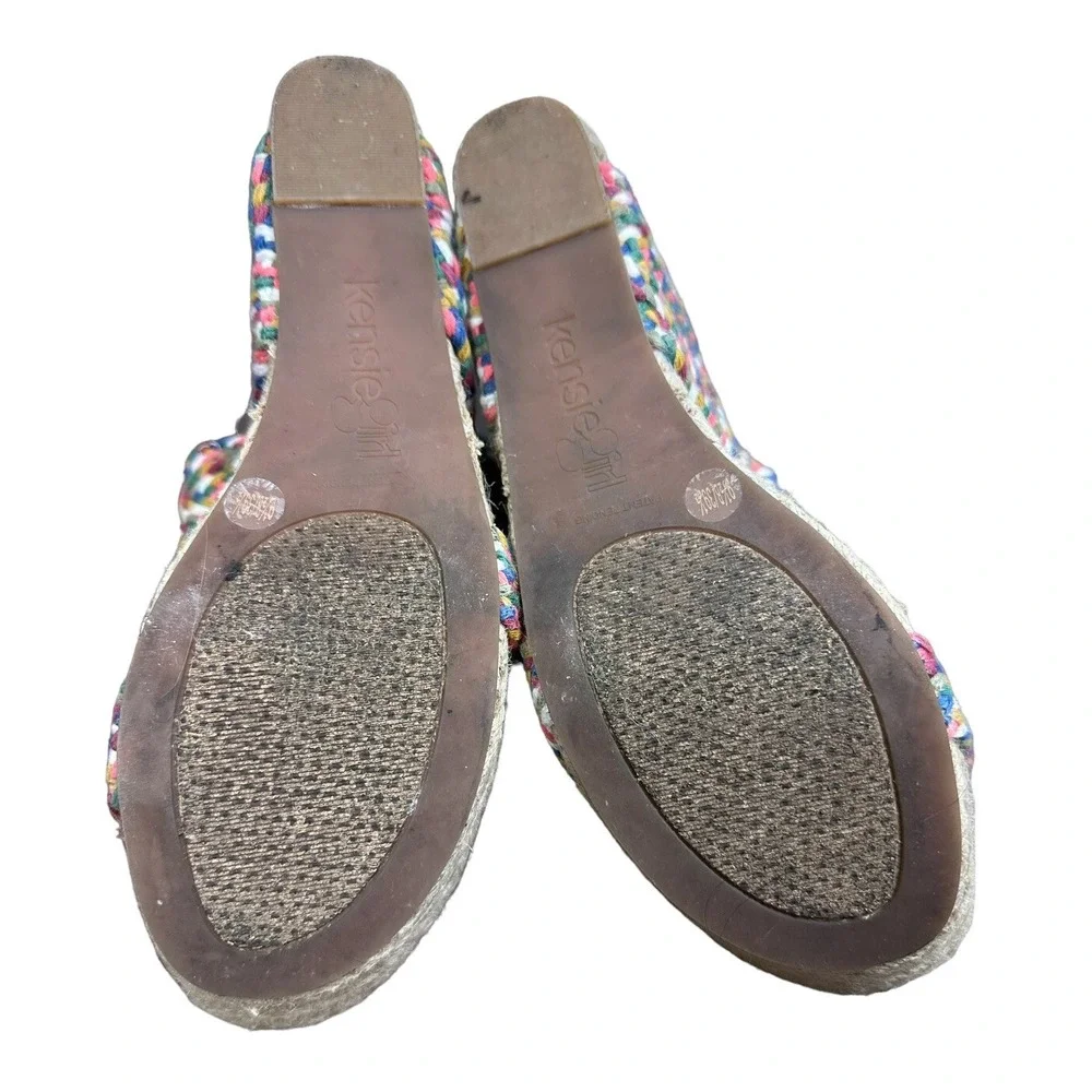 Kensie Girl Platform Slip-on Sandals Women's Size 10 Multi Colored Boho